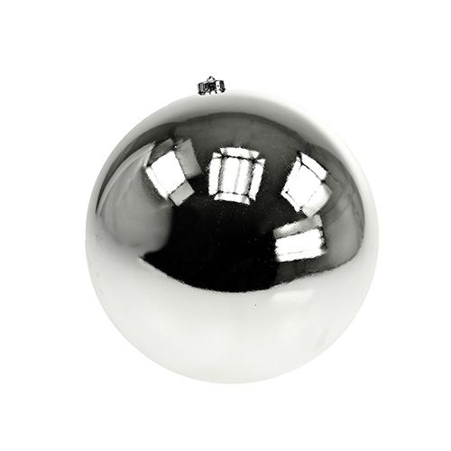 Product Christmas ball plastic small Ø14cm silver