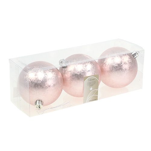 Floristik24 Christmas ball plastic Ø8cm light pink 3pcs