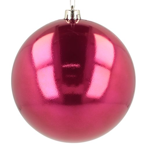 Product Christmas ball plastic large Christmas tree ball pink Ø14cm