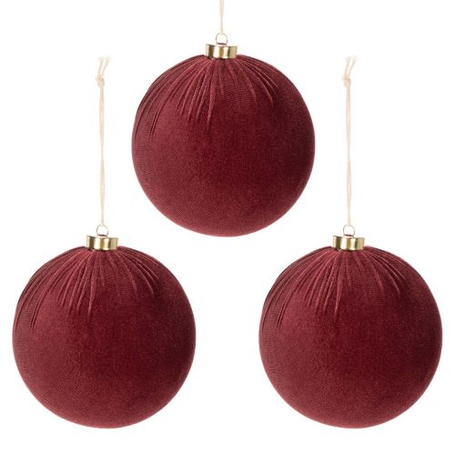 Christmas bauble, red velvet