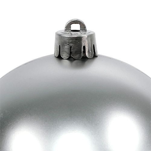 Product Christmas ball silver Ø10cm 4pcs