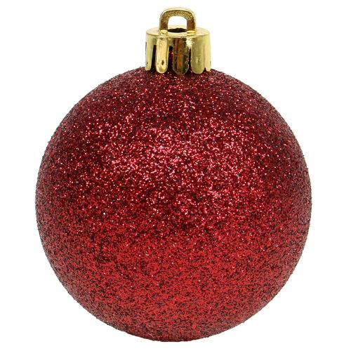 Product Christmas bauble ruby red mix Ø6cm 10p