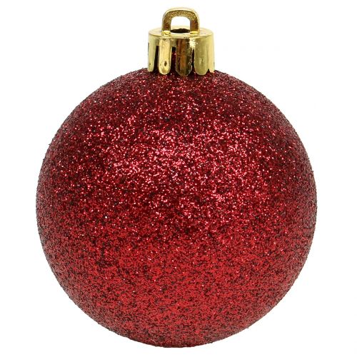 Floristik24 Christmas bauble ruby red mix Ø6cm 10p