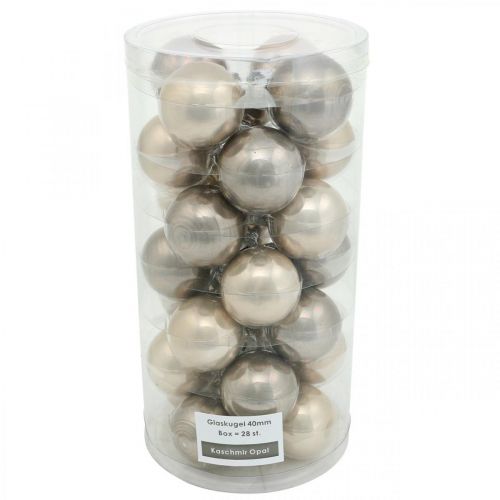 Floristik24 Christmas tree balls, mini tree balls, Christmas decoration mix beige/mother of pearl H4.5cm Ø4cm real glass 24 pcs