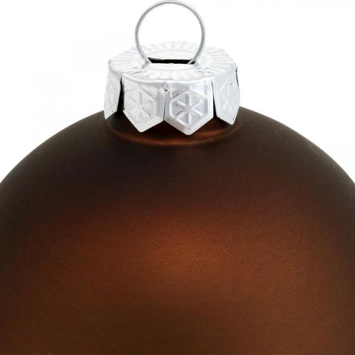 Floristik24 Christmas tree ball, tree decoration, Christmas balls brown H6.5cm Ø6cm real glass 24 pcs