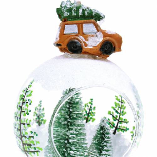 Floristik24 Glass ball Christmas tree decorations car Ø8cm 3pcs