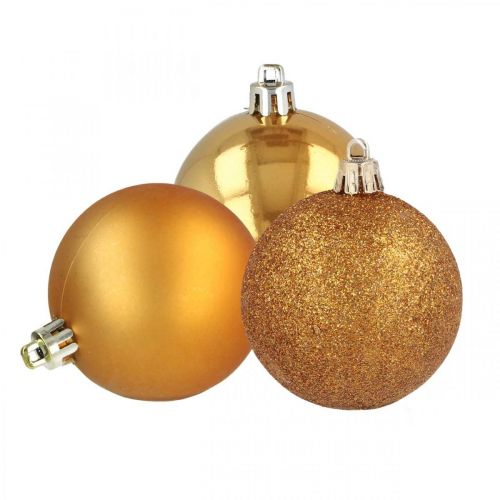 Floristik24 Christmas tree balls, Christmas decorations, tree decorations orange plastic Ø6cm 10pcs
