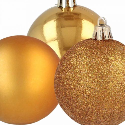 Floristik24 Christmas tree balls, Christmas decorations, tree decorations orange plastic Ø6cm 10pcs