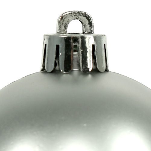 Product Christmas ball plastic Ø6cm silver mix 12pcs
