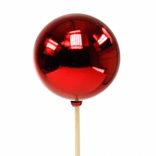 Floristik24 Christmas ball on stick Ø6cm red 18 pcs