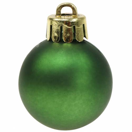 Product Christmas tree decoration Christmas ball green 3 cm 14 pieces