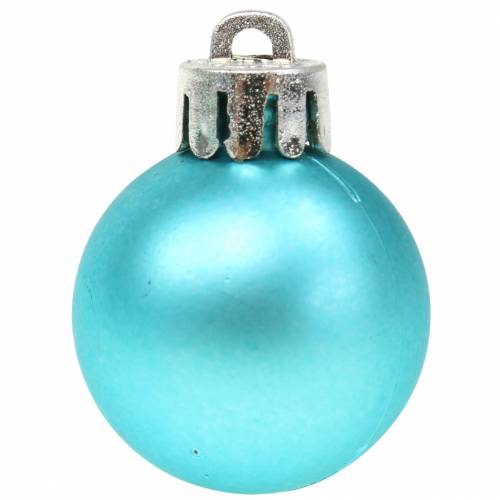 Product Christmas tree decorations Christmas ball turquoise 3cm 14pcs
