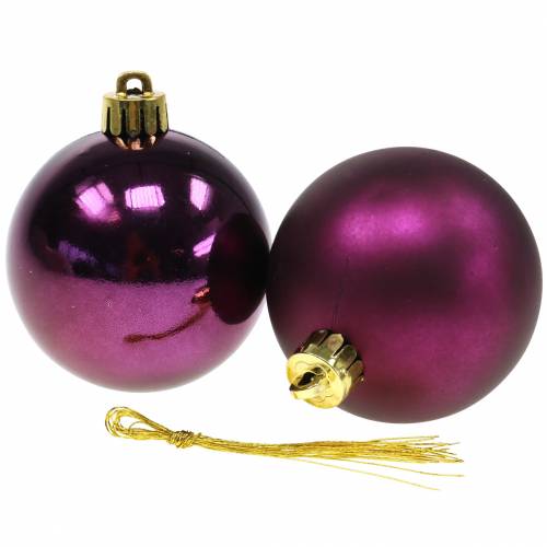 Floristik24 Christmas tree decorations Christmas ball purple Ø6cm 12pcs