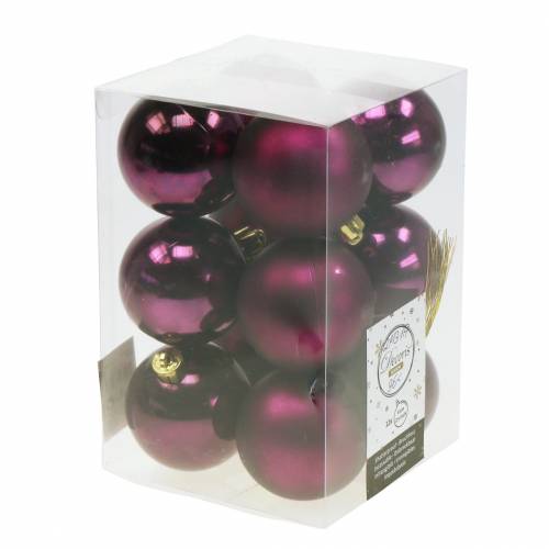 Floristik24 Christmas tree decorations Christmas ball purple Ø6cm 12pcs