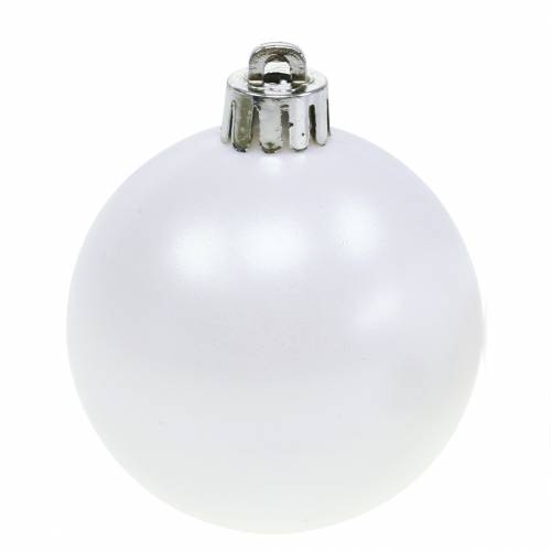 Floristik24 Christmas tree decorations Christmas ball white Ø6cm 12pcs