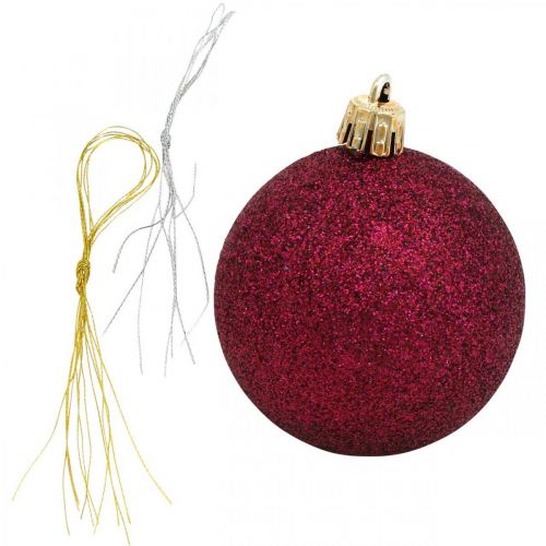 Floristik24 Christmas baubles, Christmas decorations, tree pendants rose / pink / pink Ø5.5cm plastic 10pcs