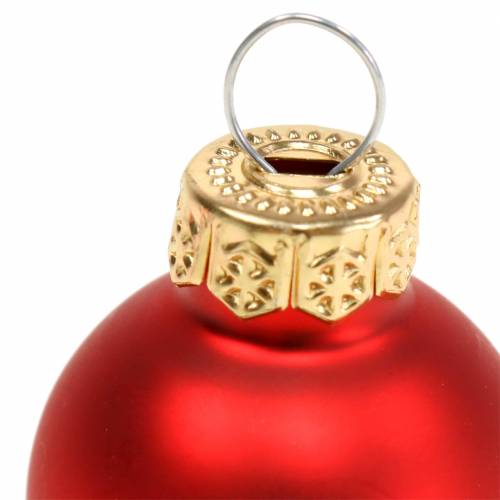Product Mini Christmas ball red matte and shiny Ø2.5cm 22 pcs
