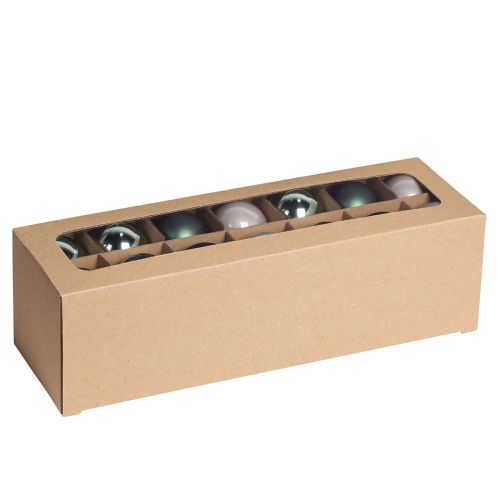 Product Christmas balls glass tree balls green grey 4 cm 24 pcs