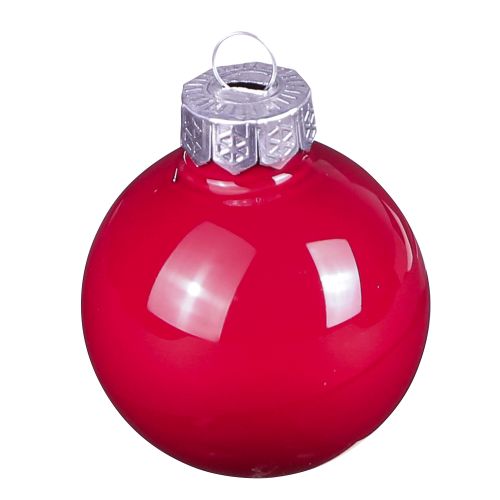 Product Christmas balls glass tree balls in red Ø4cm 24 pcs