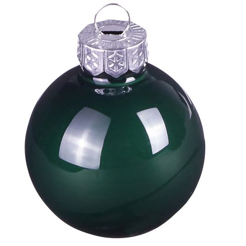 Floristik24 Christmas balls glass mini tree balls green Ø4cm 24 pcs