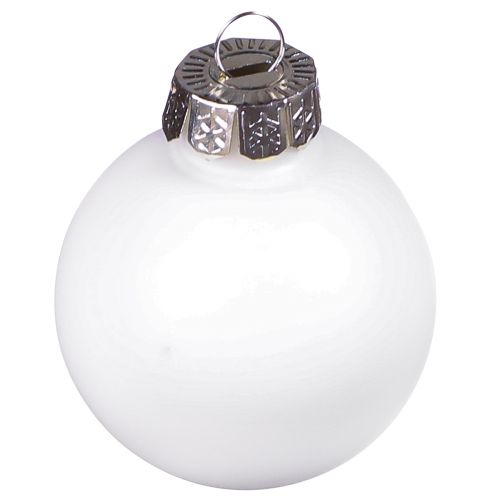 Floristik24 Christmas balls glass white matt enamel Ø4cm 24 pcs