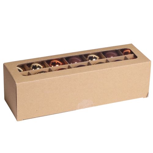 Product Christmas balls gold brown mix glass balls Ø4cm 24 pcs