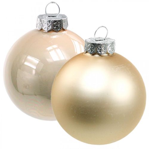 Floristik24 Christmas balls glass pink cream glass balls Ø6cm 28p