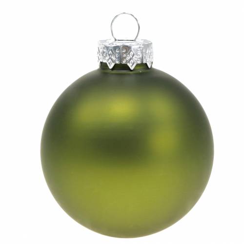 Floristik24 Christmas balls made of glass green mix Ø6cm 24 pcs