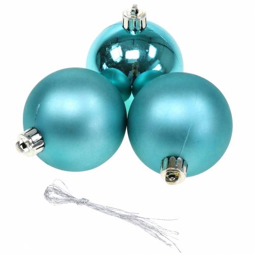 Floristik24 Christmas tree decorations Christmas ball turquoise Ø6cm 12pcs