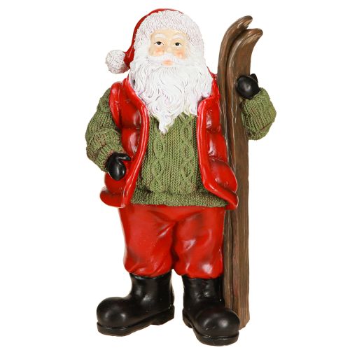 Product Santa Claus Decoration Figure with Ski Painted 14×10.5×24.5cm