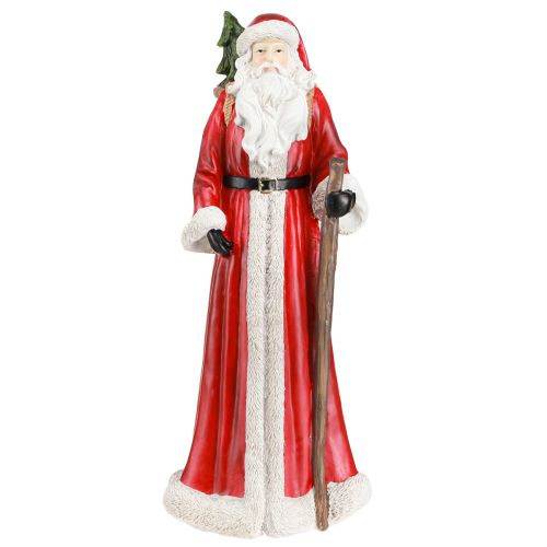 Product Santa Claus figure with basket red white green gold H36cm