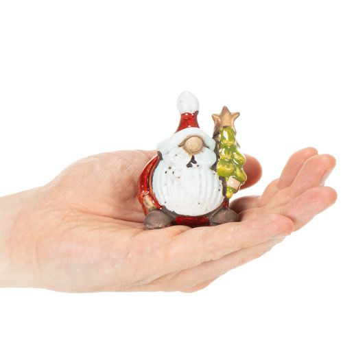 Santa Claus figurine with Christmas tree decoration, 7cm, 2 pieces | Floristik24.ie