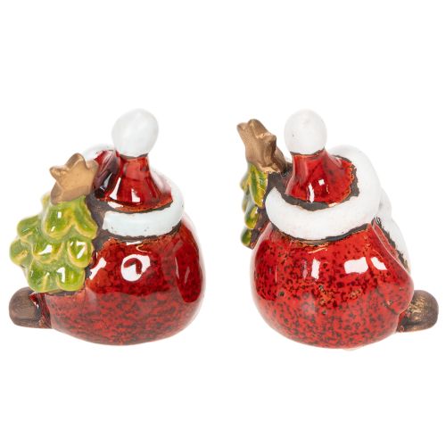 Santa Claus figurine with Christmas tree decoration, 7cm, 2 pieces | Floristik24.ie