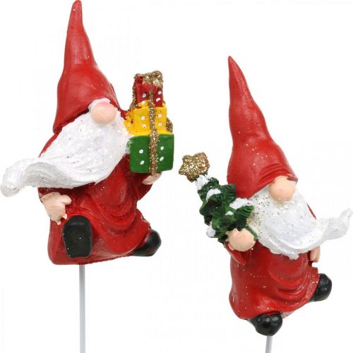 Product Christmas gnome decorative plug gnome santa claus 7cm 4pcs