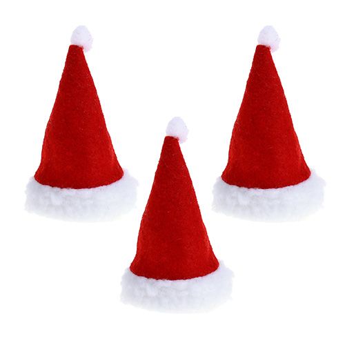 Christmas hats red 10cm 12pcs