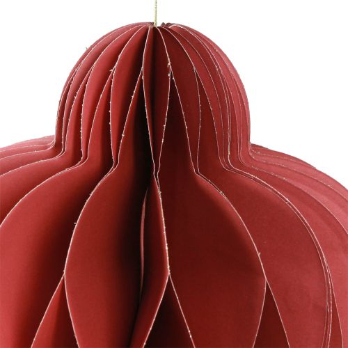 Floristik24 Christmas decoration paper ornament Bordeaux H40cm 2 pcs