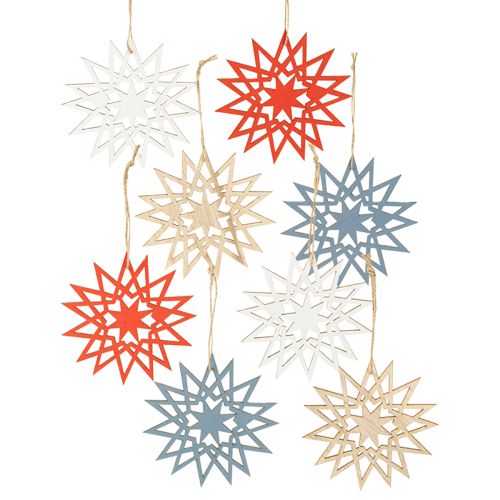 Product Wooden Christmas stars for hanging, decoration for windows and trees