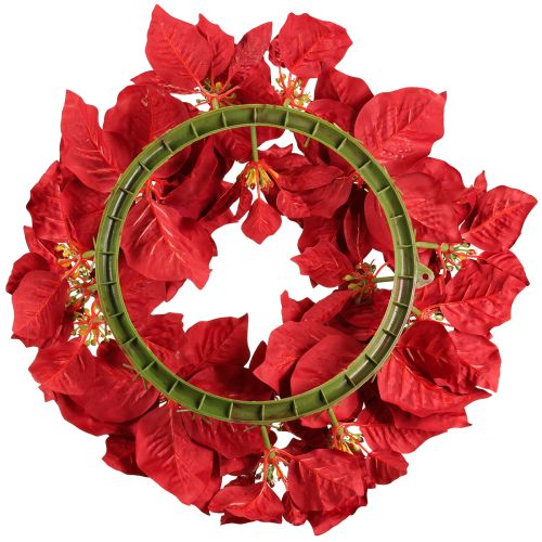 Product Poinsettia wreath artificial flowers Christmas Ø40cm