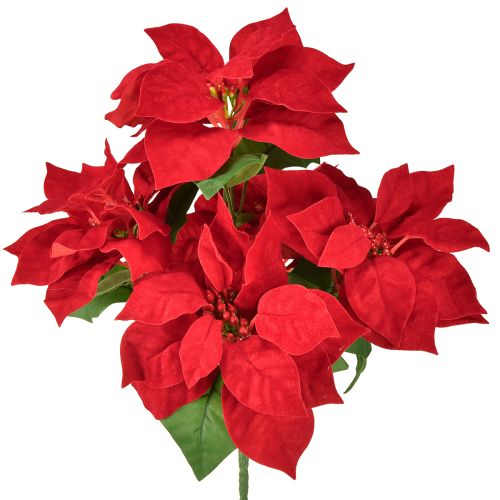 Floristik24 Poinsettia Red Artificial Plant 5 Flowers 40cm