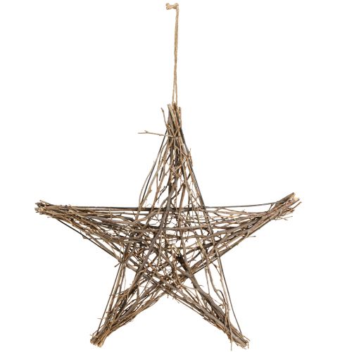 Product Christmas star made of branches decorative star for hanging 50cm