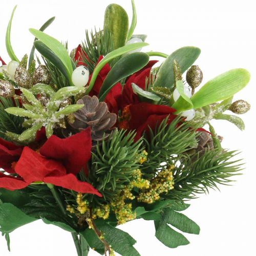 Floristik24 Artificial winter bouquet with cones, advent decoration L30cm bundle of 4pcs