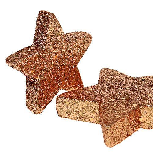 Product Christmas stars copper glitter stars sprinkle decoration 40pcs
