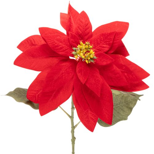 Artificial Poinsettia Red Single Stem Decoration 82cm