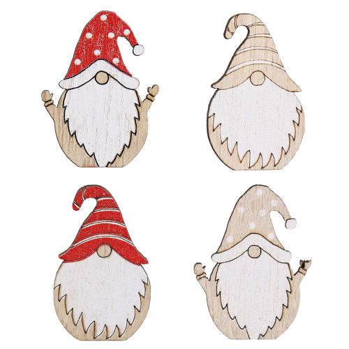 Product Christmas gnomes made of wood for gluing 2x3.5cm 48 pcs