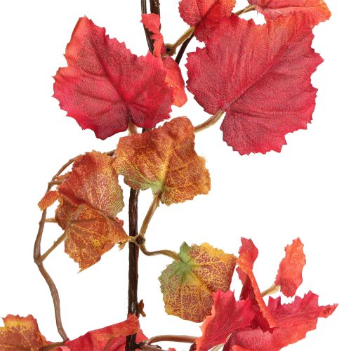 Floristik24 Vine leaf garland artificial autumn decoration red 200cm