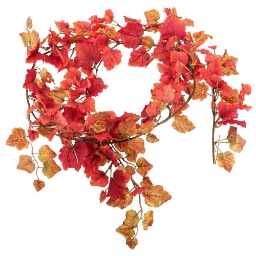 Floristik24 Vine leaf garland artificial autumn decoration red 200cm
