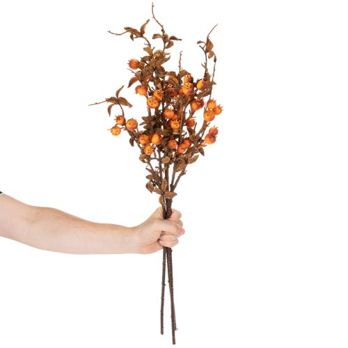 Artificial hawthorn branch, autumn decoration, 75cm | Floristik24.ie
