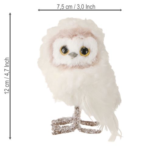 Product White owl decoration for hanging owl chicks white 12cm 2pcs