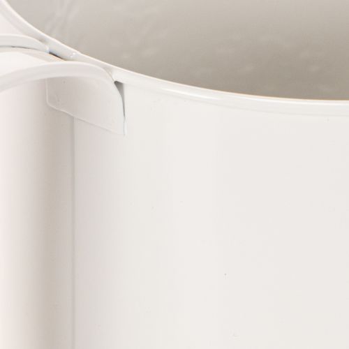 White metal watering can with floral motif, 13.5cm, decorative planter | Floristik24.ie