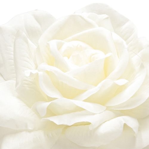 Product White Rose Fake Rose on Stem Silk Flower Fake Rose L72cm Ø13cm